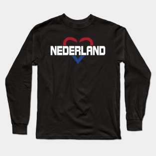 i love Nedherlands / ik hou van Nederland themed graphic design Long Sleeve T-Shirt